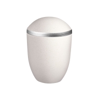 PURE BIO-LEHM Urne carrara silber