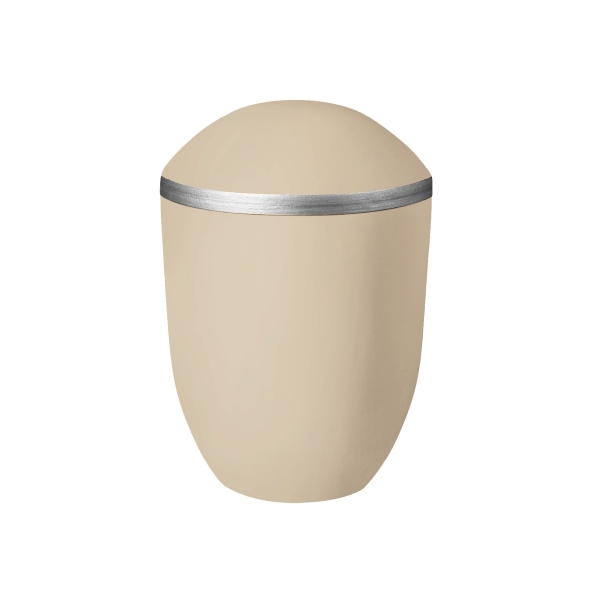 PURE BIO-LEHM Urne cashmere silber