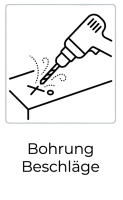 Bohrung Beschl&auml;ge (4-teilig oder 6-teilig)