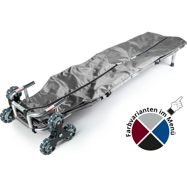 &Uuml;berf&uuml;hrungstrage "Ultra Professional", Aluminium Transporth&uuml;lle, 3 Gurte