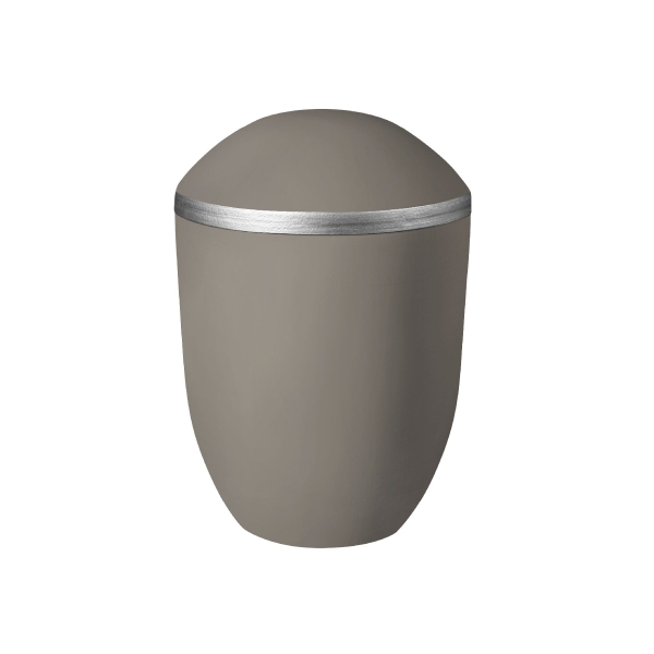 PURE BIO-LEHM Urne mandel silber