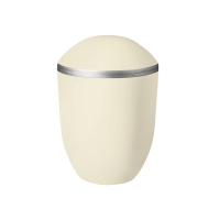 PURE BIO-LEHM Urne sandbeige silber