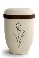 Naturstoffurne mit Motiv Calla