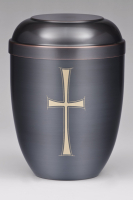 Cupatatnurne verkupfert, Dunkel galvanisch, Kreuz