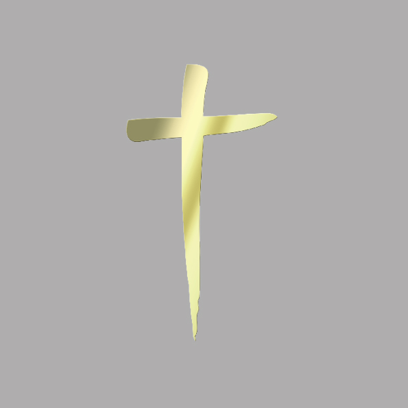 Urnen-Dekor Gold - Kreuz-gold