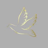 Urnen-Dekor Gold - Taube-gold