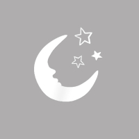 Motive in wei&szlig; aus der Juniorurnenserie - Mond-weiss