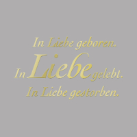 Spr&uuml;che in Gold f&uuml;r Keramikurnen F&E -...