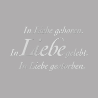 Spr&uuml;che in Silber f&uuml;r Keramikurnen F&E -...