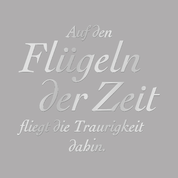 Spr&uuml;che in Silber f&uuml;r Keramikurnen F&E - AUF-DEN-FL&Uuml;GELN...-SILBER