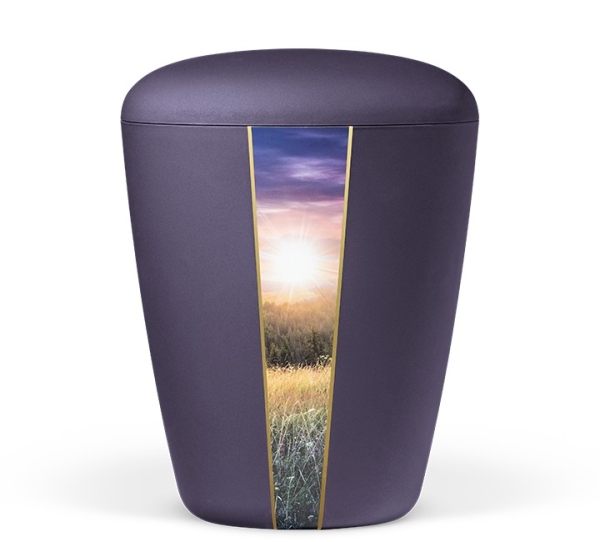 Biourne violett-velours Dekorband: Landschaft