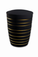 LINEA Keramikurne | Basalt-gold