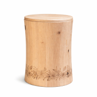 Holzurne Erle mit Blumenband