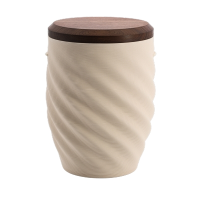 Tonurne Inspiration Creme mit Nuss-Deckel