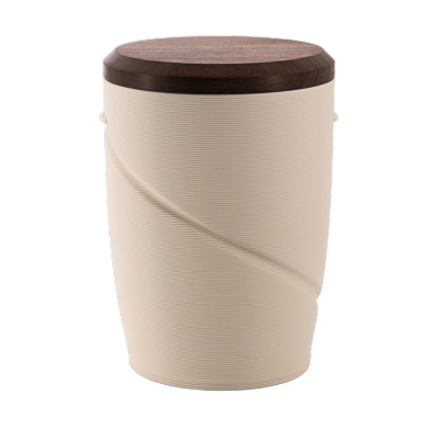 Tonurne Magisches Band Creme mit Nuss-Deckel