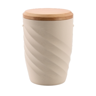 Tonurne Umdrehung Creme mit Apfel-Deckel
