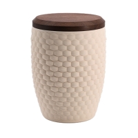 Tonurne Zeitgeist Creme mit Nuss-Deckel