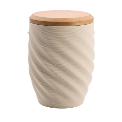 Tonurne Inspiration Creme mit Apfel-Deckel