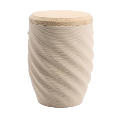 Tonurne Inspiration Creme mit Tannen-Deckel