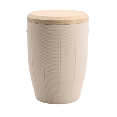Tonurne Linie Creme mit Tannen-Deckel