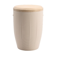 Tonurne Linie Creme mit Tannen-Deckel