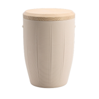 Tonurne Linie Creme mit Tannen-Deckel