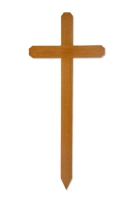 Eichengrabkreuz, abgerundete Kanten, 120x49x10 cm