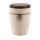 Tonurne Andenken Creme mit Nuss-Deckel, inkl. Andenken Blume