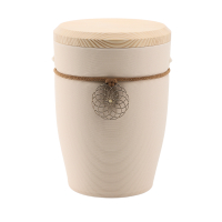 Tonurne Andenken Creme mitTannen-Deckel, inkl. Andenken...