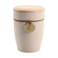 Tonurne Andenken Creme mitTannen-Deckel, inkl. Andenken...