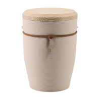 Tonurne Andenken Creme mitTannen-Deckel, inkl. Andenken Note