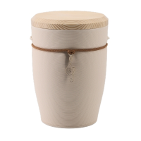 Tonurne Andenken Creme mitTannen-Deckel, inkl. Andenken Note