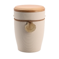Tonurne Andenken Creme mit Apfel-Deckel, inkl. Andenken...