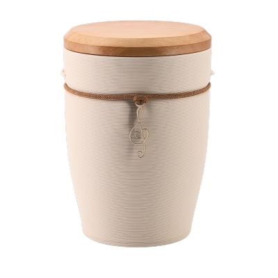 Tonurne Andenken Creme mit Apfel-Deckel, inkl. Andenken Note