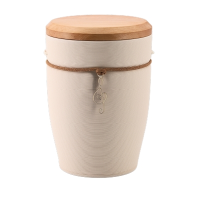 Tonurne Andenken Creme mit Apfel-Deckel, inkl. Andenken Note