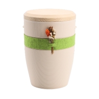 Tonurne Band der N&auml;he Creme mit Tannen-Deckel, inkl....