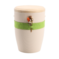 Tonurne Band der N&auml;he Creme mit Tannen-Deckel, inkl....