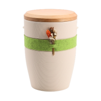 Tonurne Band der N&auml;he Creme mit Apfel-Deckel, inkl....