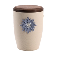 Tonurne Stille Bl&uuml;te Blau, Creme mit...