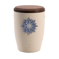 Tonurne Stille Bl&uuml;te Blau, Creme mit...
