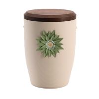 Tonurne Stille Bl&uuml;te Gr&uuml;n, Creme mit...