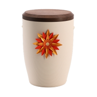 Tonurne Stille Bl&uuml;te Rot, Creme mit...