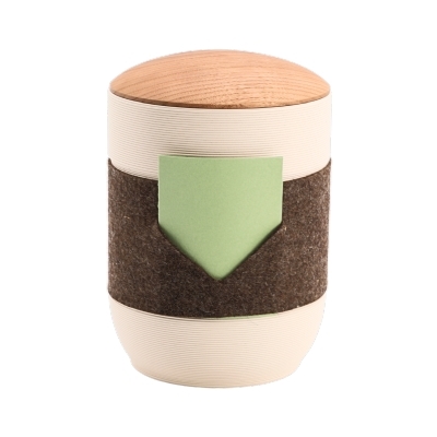 Tonurne Mira Band Creme, inkl. Band Braun-Gr&uuml;n