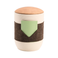Tonurne Mira Band Creme, inkl. Band Braun-Gr&uuml;n