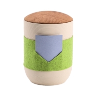 Tonurne Mira Band Creme, inkl. Band Gr&uuml;n-Blau