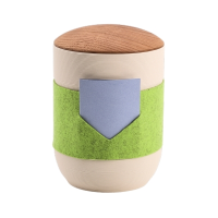Tonurne Mira Band Creme, inkl. Band Gr&uuml;n-Blau