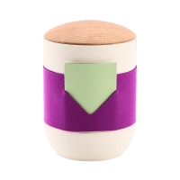 Tonurne Mira Band Creme, inkl. Band Lila-Gr&uuml;n