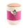 Tonurne Mira Band Creme, inkl. Band Pink und Blume