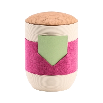 Tonurne Mira Band Creme, inkl. Band Pink-Gr&uuml;n