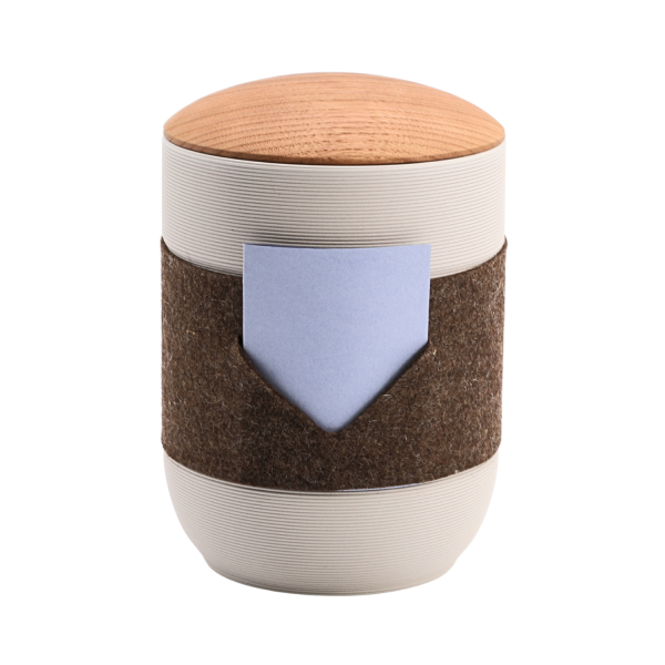 Tonurne Mira Band Grau, inkl. Band Braun-Blau